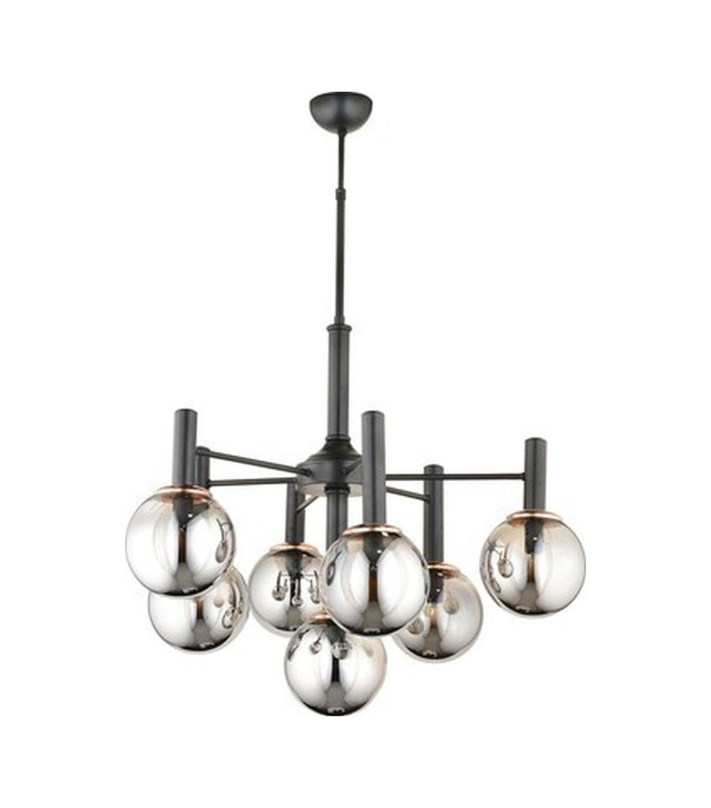 Lampaluce Sfera Modern Tasarım 9'lu Avize Siyah Mavi