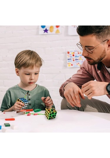 3x3x3 Professıonal Speed Cube Carbon Fıber - Karbon Fiber Profesyonel Rubik Zeka Sabır Küpü