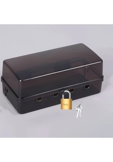 Fastbuy Siyah Deliksiz Su Gecirmez Batarvasiz Dis Mekan Duvar Montajli Elektrik Kablo Yönetimli Kutusu