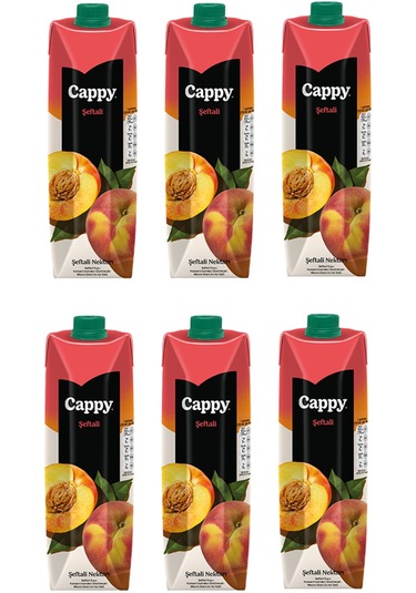 Cappy Şeftali Nektarı 1 Lt X 6 Adet