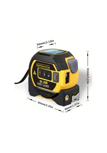 Elmpaly Mıgprc 5m Mezura 100m Lazer Metre Yüksek Hassasiyetli Lazerli Ölçüm Cihazi Ve Şerit Metre Alkalin Pil İle Çalışır