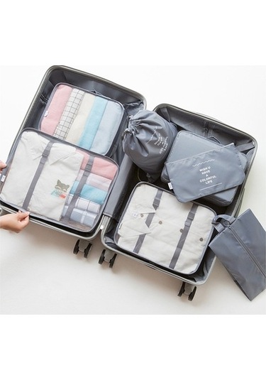 Dancemonkey Venta 8 Parça Valiz Düzenleyici Seti Seyahat Saklama Çantası03 Altın - Pratik Tasarım Altın