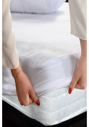 Mycey Fitted Alez 220x200+30 Cm Sıvı Geçirmez Micro Kumaş Fitted Alez Beyaz