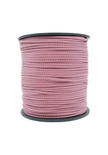 Paracord İp 4 Mm Bordo Beyaz Desenli No:99 10 Metre Çok Renkli