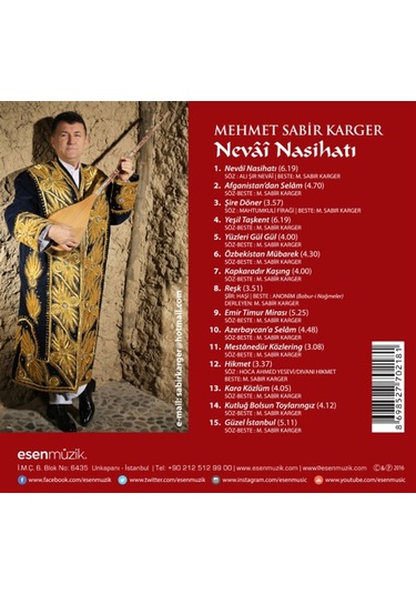 Mehmet Sabir Karger - Nevai Nasihatı Cd