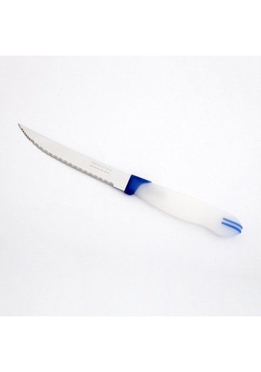 Tramontina Lazer Kesim Et Biftek Bıçağı Beyaz Mavi 12 Adet Beyaz
