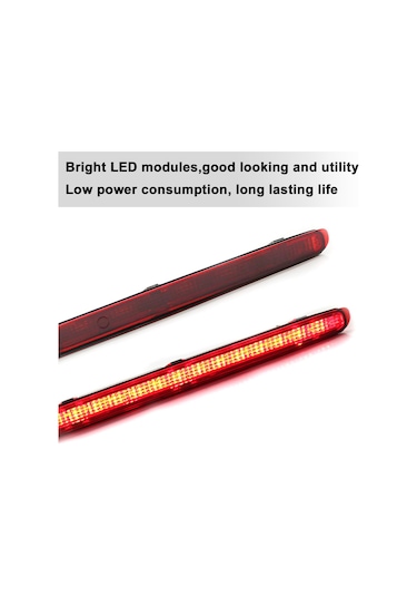 Geeksen Arka Üçüncü Fren Lambası Led Kırmızı M-ercedes Ben-z C-class W203 4 Kapı 2000-2007 İçin Yedek Fren Lambası