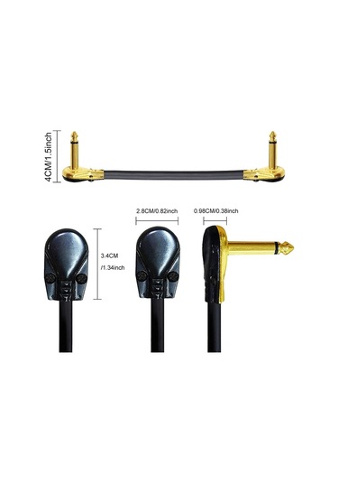 Sones Tek Blok Ses Enstrümanı Elektrik Gitar Efekt Hattı, Kablo Uzunluğu: 30 Cm Düz Başlık Gümüş