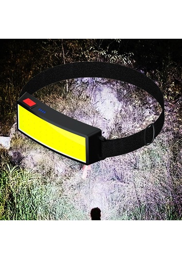 Dolıty Dış Mekan Usb Şarj Edilebilir Cob Led Şerit Far Siyah