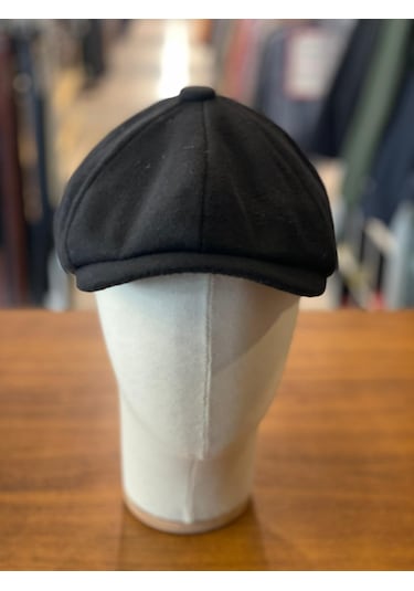 Hamze Peaky Blinders Tarz İngiliz Model Kaşe Kumaş Kasket Şapka Siyah