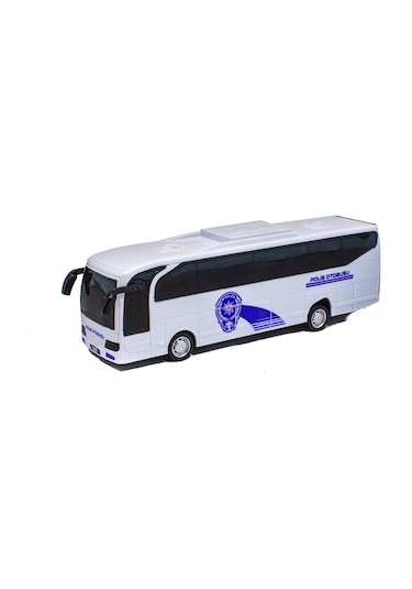 Oyuncak Otobüs Polis Otobüsü Sürtmeli Beyaz 22 Cm