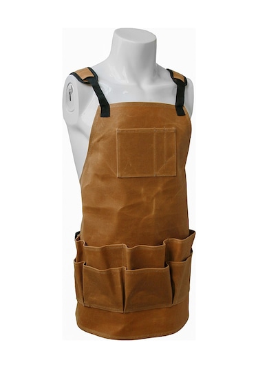 Feelingirl Takipçi Kuponu Mumlu Kanvas Çok Önlük Ayarlanabilir Askı Ağır Hizmet Marangoz Atölyesi Önlüğü