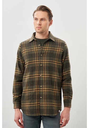 Antrasit Yünlü Ekose Desen Yumuşak Yaka Cepsiz Uzun Kol Casual Comfort Fit Gömlek 1004245227 Antrasit Antrasit Yünlü Ekose Desen Yumuşak Yaka Cepsiz Uzun Kol Casual Comfort Fit Gömlek 1004245227 Antrasit