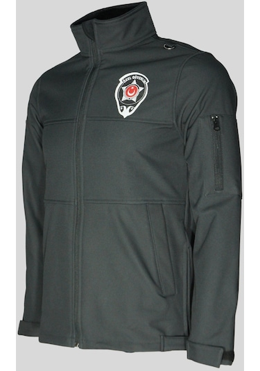Uniprom Erkek Özel Güvenlik Softshell Mont Yeni Tip Siyah