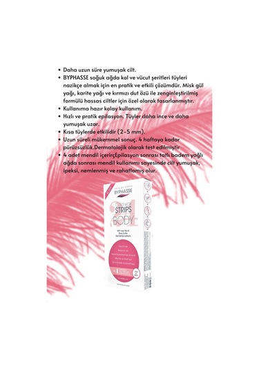 Ağda Bandı Hassas Ciltler İçin Bacak & Vücut Bölgesi 24 Adet