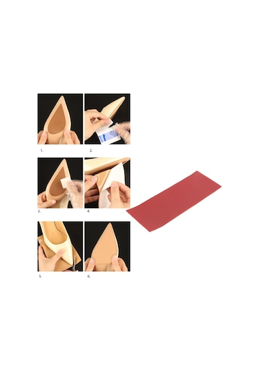 Homyl Kauçuk Ayakkabı Tabanları Tamir Yamaları Taban Koruyucu Kırmızı