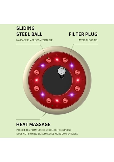 Elektrikli Sıcak Taş Masaj Sıcak Yakı Guasha Aracı Kablosuz Bej