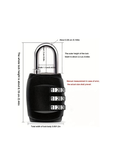 Tongdashop Siyah 3 Haneli Ayarlanabilir Sifreli Kilit Vernikli Dosya Dolabı Seyahat Sırt Çantası