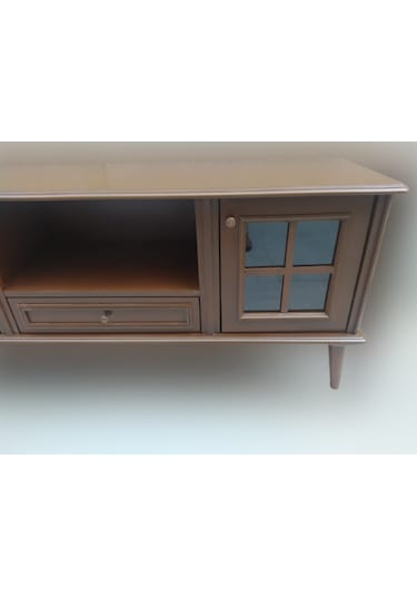 Bengimobilya Tv Sehpası Windovs Model Pencere Ahşap Gürgen Retro Ayak Ceviz Re (483187412)