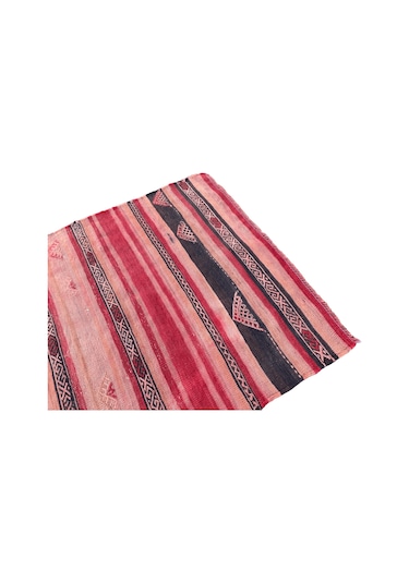 El Dokuma Kilim 85x105 Kırmızı İnce %100 Yün Kilim