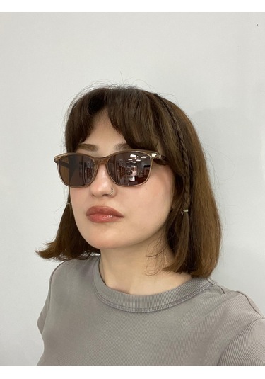 Target Tk313 C.1111 51ekt Kadın Polarize Klipsli Mavi Işık Korumalı Ekran Gözlüğü Şeffaf - Kahverengi