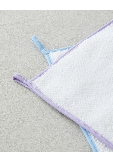 English Home Fluffy Cloud Pamuk 2'li Kurulama Bezi 30x30 Cm Mavi-lila