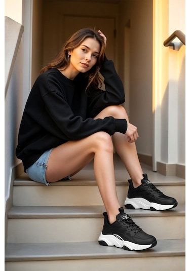 Dark Seer Ds E Storm Sneaker 2025 Erkek SİYAH-BEYAZ