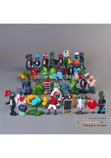Plants And Zombies Zombiler Bitkiler 10 Adet 3-7 Cm Figur Set