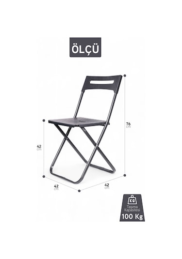 İronika Safran Katlanabilir Metal Gövdeli Sandalye Katlanır Mutfak Bahçe Kamp Sandalyesi Krem 1 Adet Krem