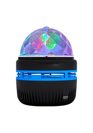 Ayt Ledx Yqx-6888 Mini Usb Li 3 Watt Şarjlı Sihirli Rgb Led Disko Topu Tavan Gece Lambası Siyah