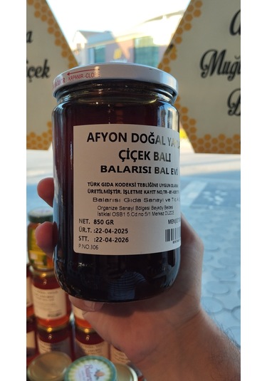 Afyon Doğal Çiçek Balı 850g Katkısız Saf Yayla Bal