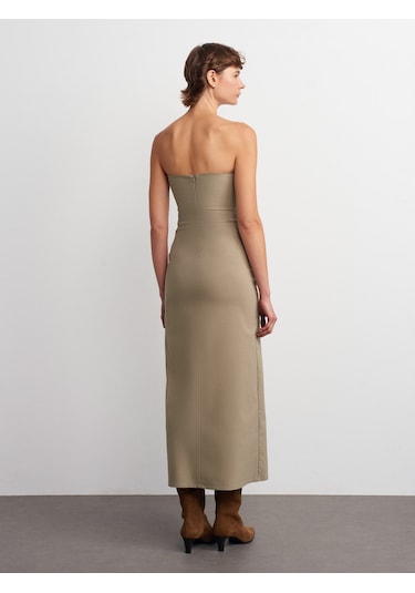 Dilvin 90758 Straplez Elbise-çağla Çağla