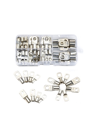 60 Adet Ağı Heavy Duty Kablo Kapalı Uçlu Boru R-ring Terminalleri Bağlayıcılar Bakır Tel Kablolar Gözlükler Boru Çeşitli Çeşit Kutusu Tasarımı