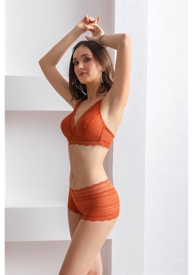Mode Cool Bralet Sütyen Boxer Takım Kiremit Brf31813 Kiremit