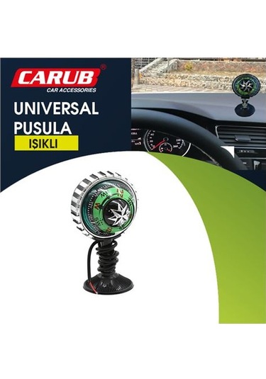 Carub Vantuzlu Işıklı Pusula Nostalji Model Büyük Boy Br5201302 1 Adet