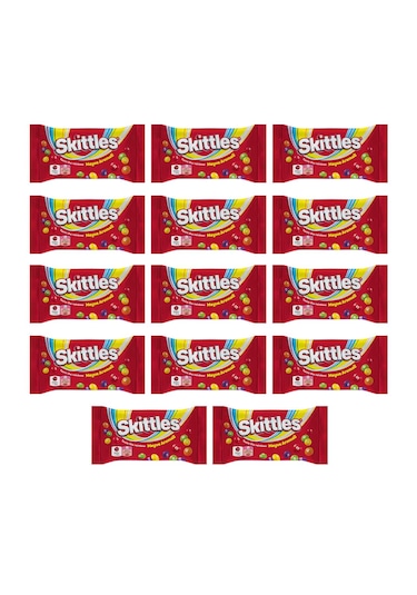 Skittles Meyve Aromalı Şeker Kaplı Yumuşak Draje 38 G X14