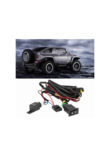 Yaozixa Araçlar İçin Evrensel Bulb Bağlantı Kiti, 12v 40a Röle, Aydınlatmalı Anahtar, 3.26m Kablolu, Kararlı Performanslı