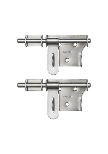 Sürgülü Kapı Mandalı 6 İnç, Kilit Delikli Kalınlaştırılmış 304 Pa