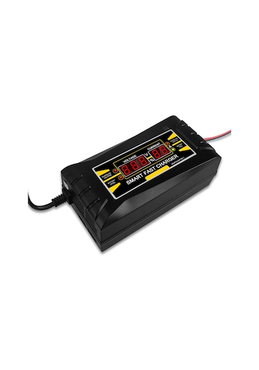 Aubyhe 12v 6a Akıllı Araba Akü Şarj Cihazı, 150-250v Giriş, Otomatik 3 Fazlı Sabit Akım/sabit Gerilim/uzun Süre , Lcd Ekranlı, Aşırı Şarj Korumalı, Avrupa Standartı Son-1206d+