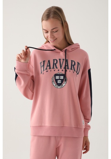 Harvard Retro Pembe Kadın Sweatshirt 5274-41064 Pembe