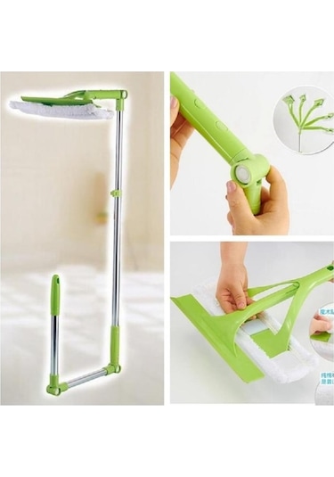 Trendooze Yüksek Yıkama Yeni Windows Toz Temizleyici Temizleme Teleskopik Sünger Paspas Katlı Fırçası Fırça Çoklu Cam İx Yeşil