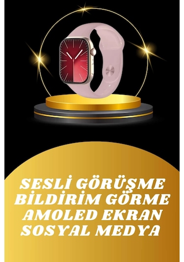 Akıllı Saat İos Uyumlu Andorid Destekli Arama Özeliği Sensörlü Bluetooth Bağlantılı
