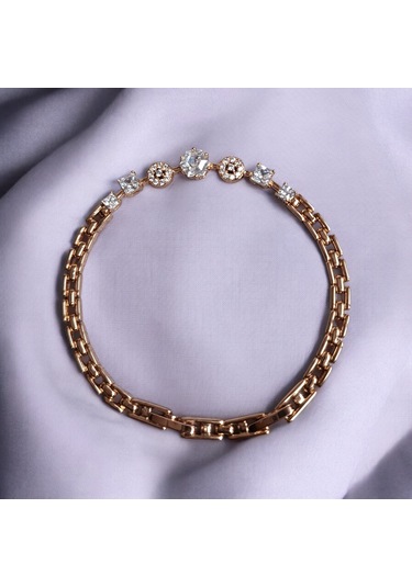 Xuping Taşlı Rose Gold Çelik Bileklik Altın