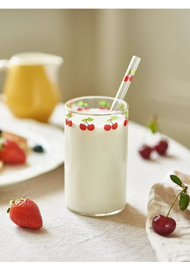 Roomi Borosilikat Camdan Yapılmış 300 Ml Bardak Pipetli, Uzun 245043239 Beyaz