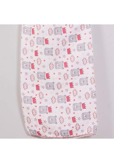Kırmızı Bear 80 80 Müslin Bebek Battaniyesi
