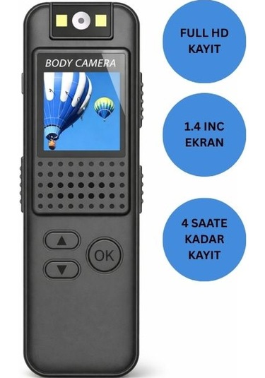Vücut Kamerası - Aksiyon Kamera - 1.4 İnç Hd 1080p