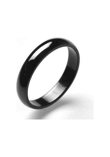 6 Mm Bombeli Çelik Alyans Çifti Söz Yüzükleri Siyah Cl12