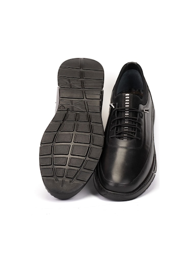 İçi Dışı %100 Hakiki Deri Siyah Tam Ortopedik Erkek Ayakkabı 45-46-47 Numara Siyah