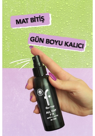 Flormar Mat Bitişli Makyaj Sabitleyici Sprey - All Day Fix Setting Spray 125 ML- 000 - 8682536023092