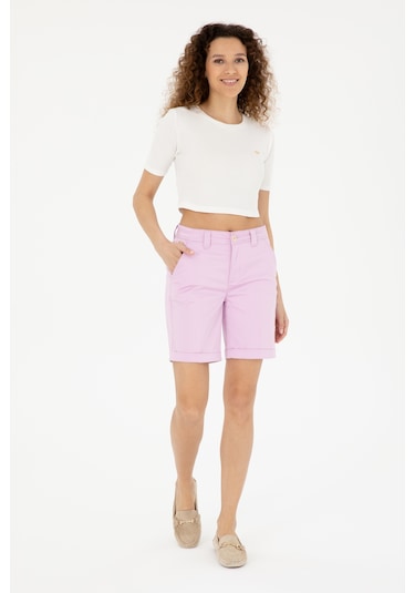 U.s. Polo Assn. Kadın Pembe Şort / Bermuda 50281722-vr041 Pembe